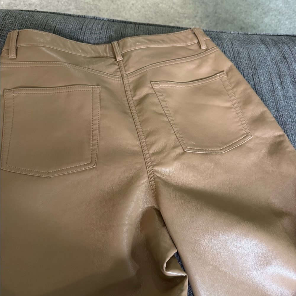 Wilfred Camel Leather Pants